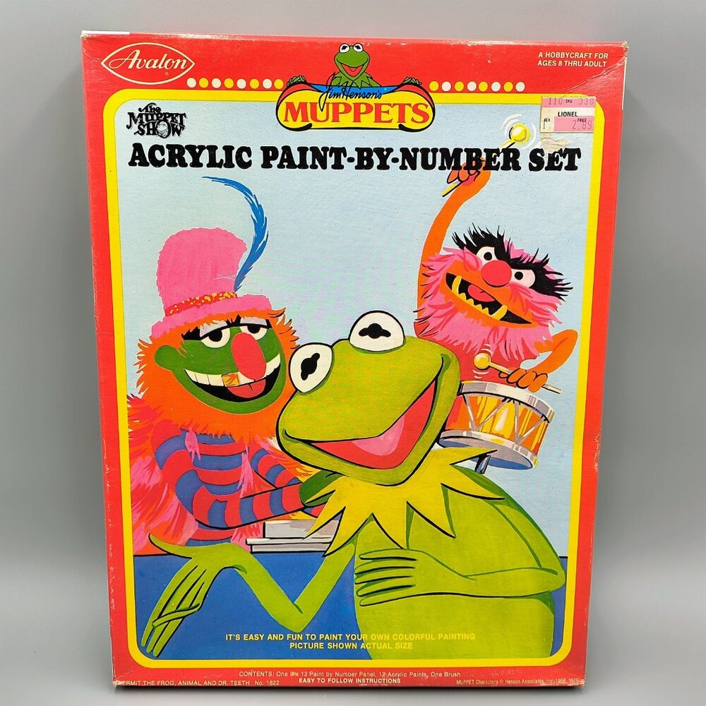 Muppets Paint By Number Set by Avalon Dr Teeth Kermit Animal Sealed PBN